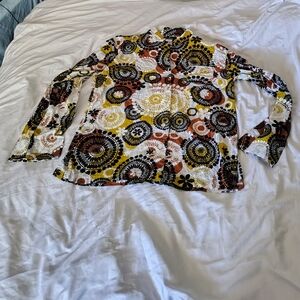 Ladies Medium Rare Vintage 90's Americana Vera Bradley Button Down Cotton Shirt